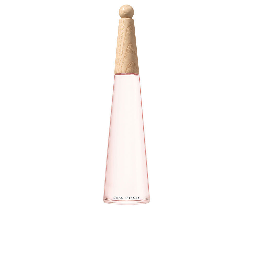 Blush glass perfume bottle with ash wood cap, 50 ml, floral-peony scent for Women