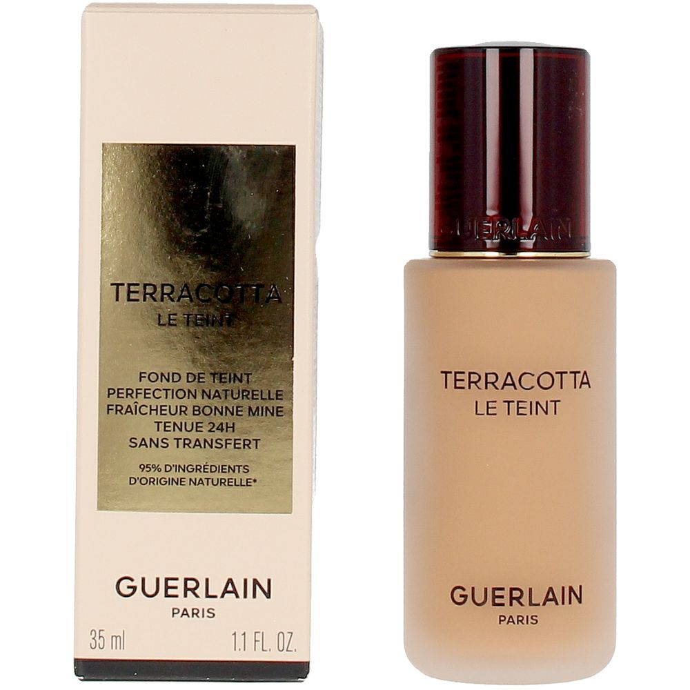 30 ml liquid foundation bottle, natural beige shade, matte-radiant finish