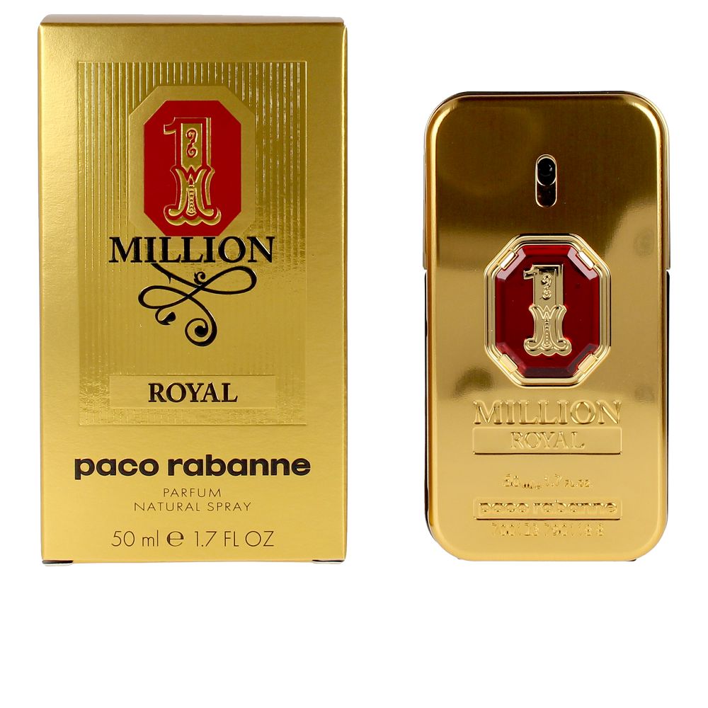 50 ml woody eau de parfum spray for Man, glass bottle with metallic finish