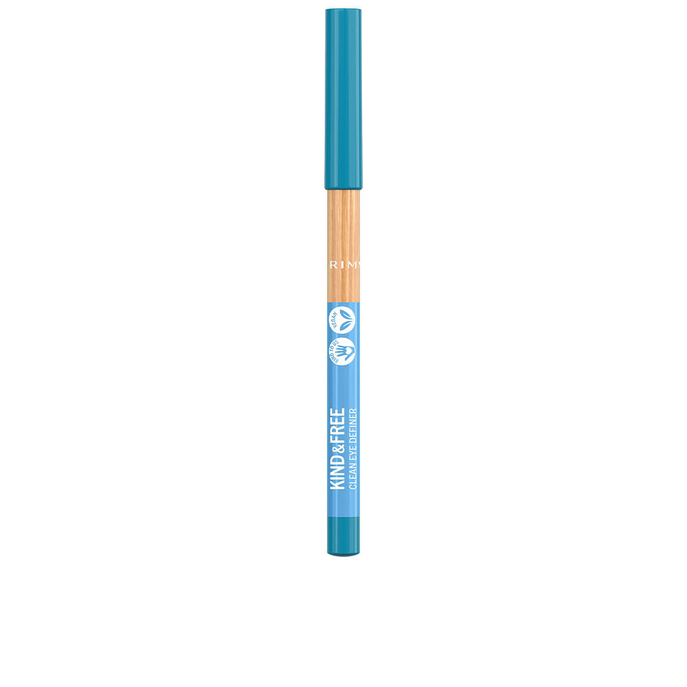 Blue creamy eye pencil, slim wooden casing, 1.1 g, vegan, Unisex