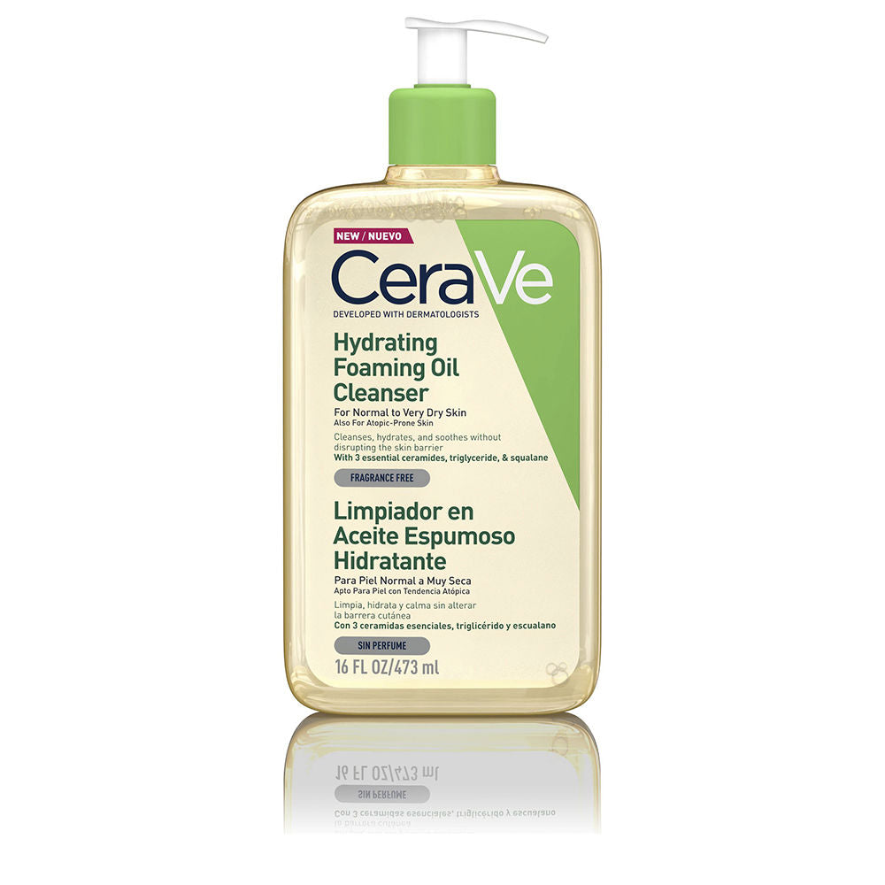 473 ml cream-to-foam facial cleanser bottle, Unisex, ceramides and hyaluronate