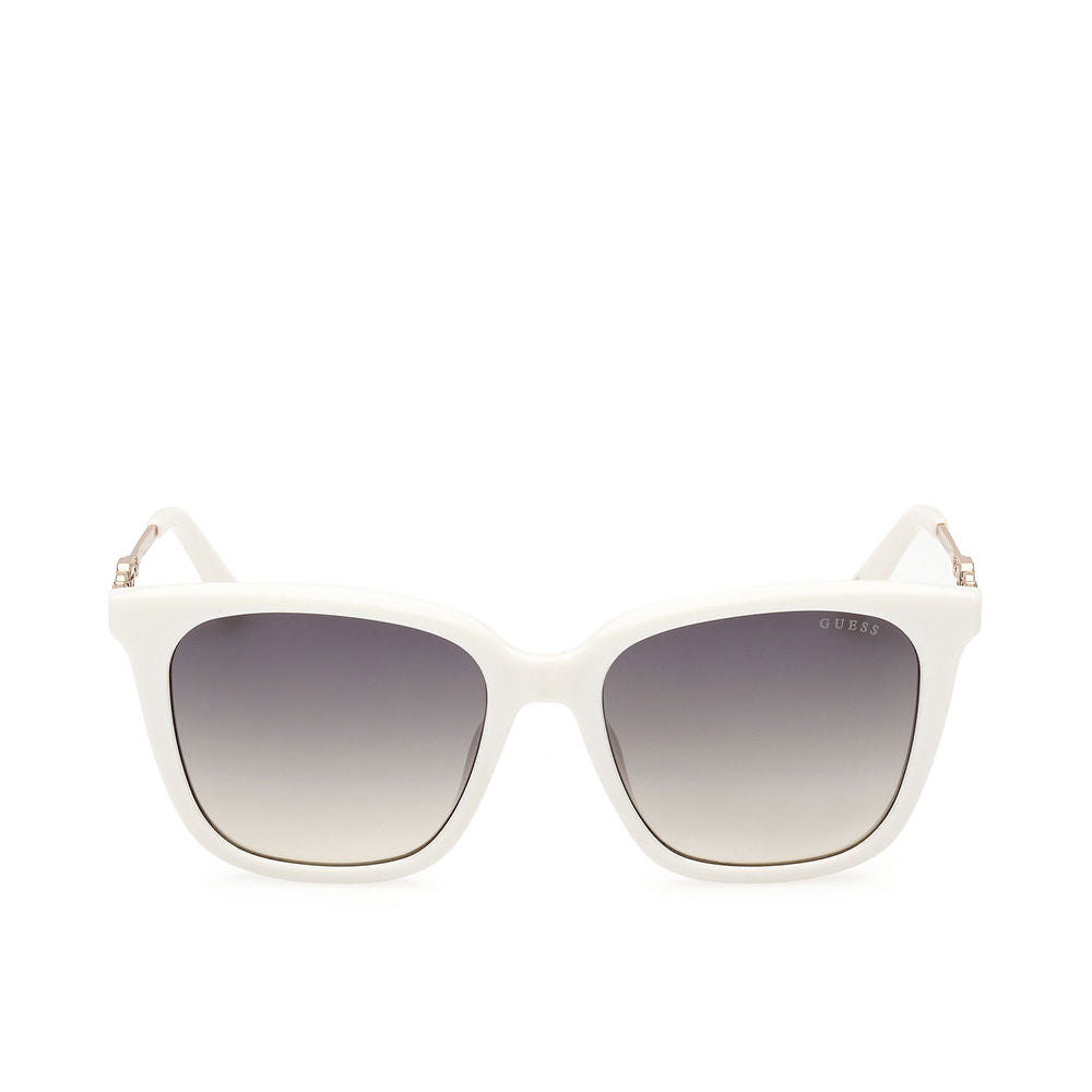White square injected acetate sunglasses with green gradient lenses, 53mm lens