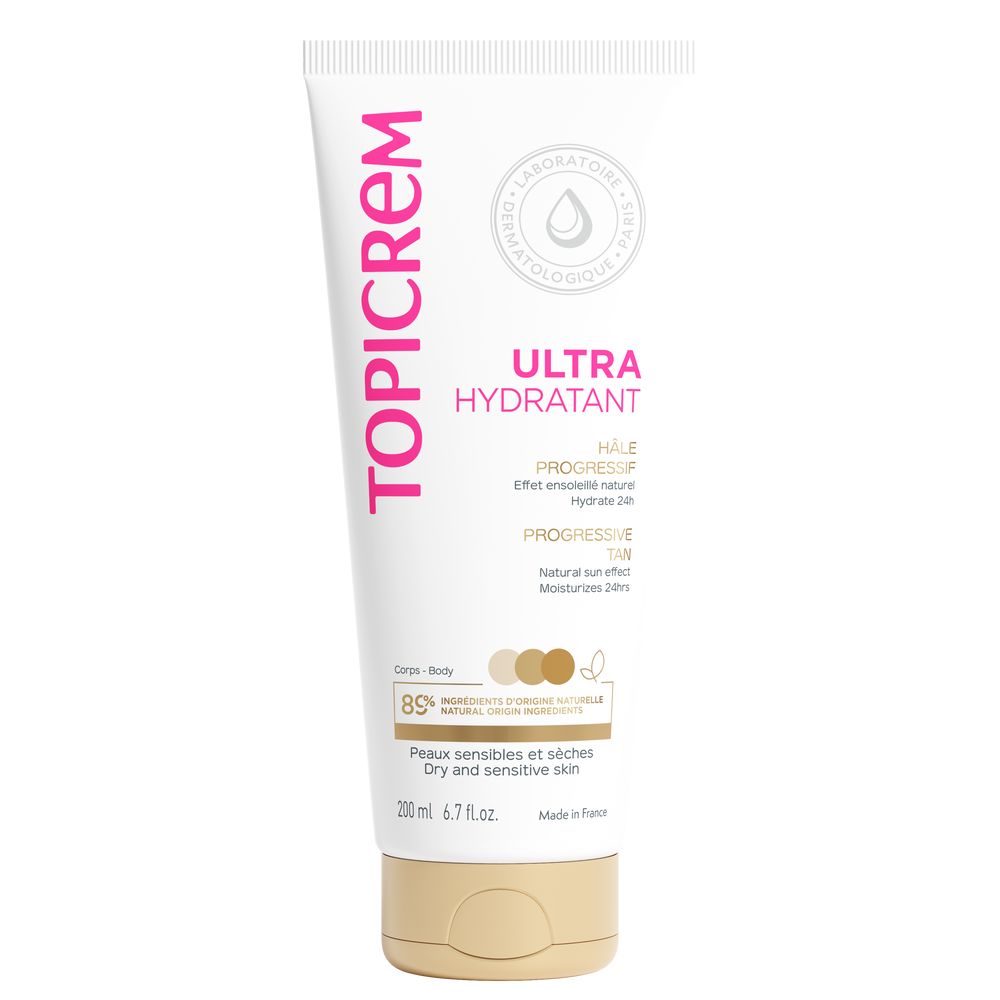 200 ml tube of lightweight progressive body tanning cream for Unisex, hydrating emulsion