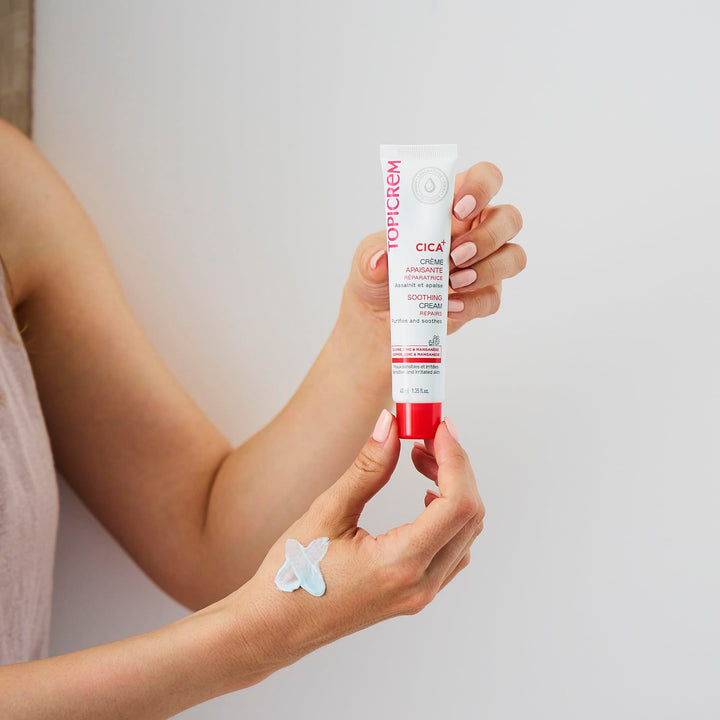 Tube of lightweight cica repair cream, 100 ml, soothing formula