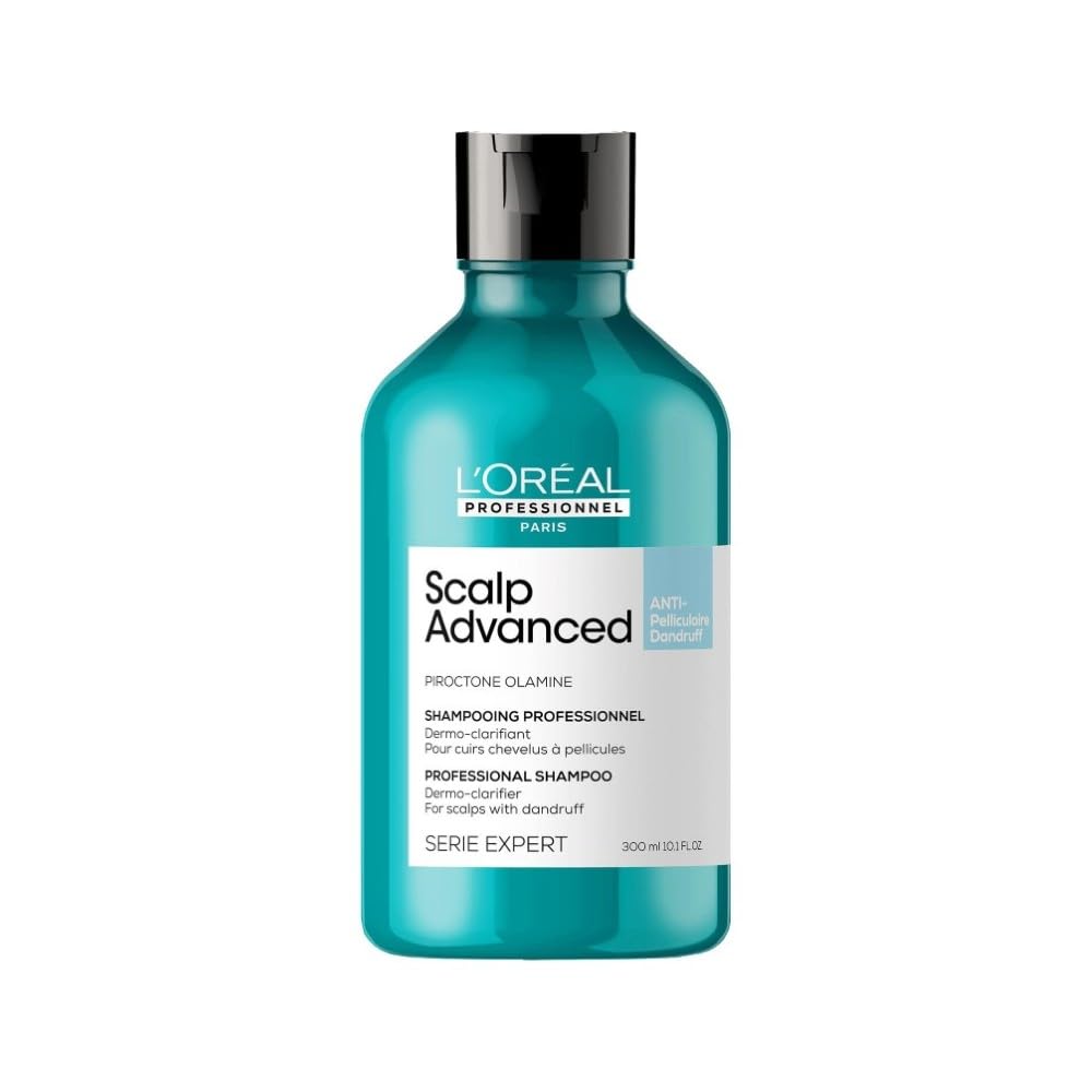 Blue 300 ml antifungal scalp shampoo bottle, silicone‑free, for Unisex use