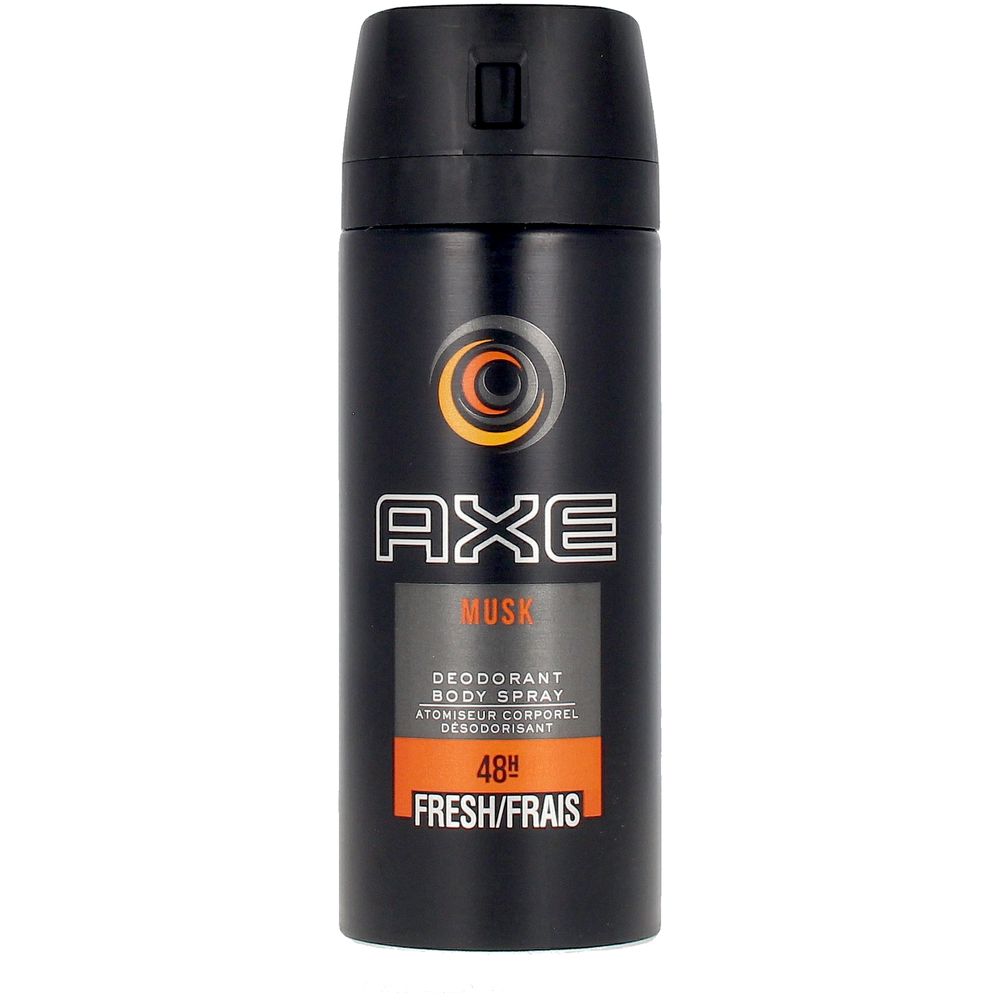 150 ml aerosol body spray bottle, amber and cinnamon musk fragrance for Man