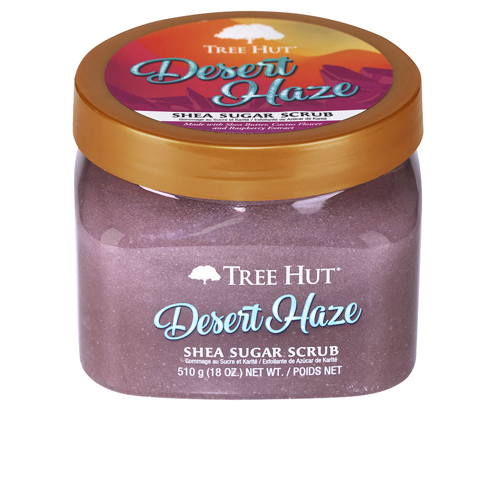 Jar of Desert Mist sugar body scrub with creamy texture, 510 g