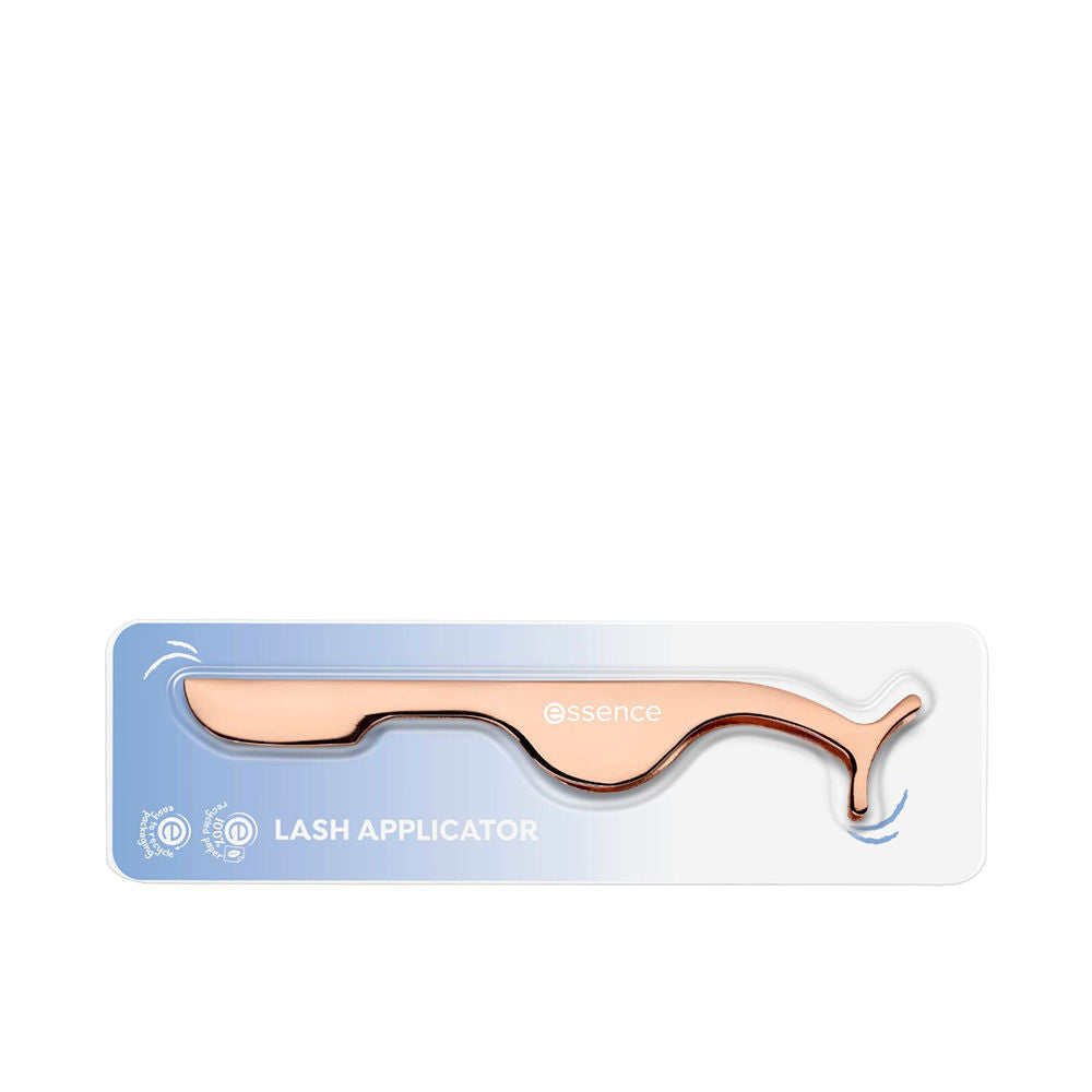 Slim metal lash applicator with rounded silicone tip for precise placement