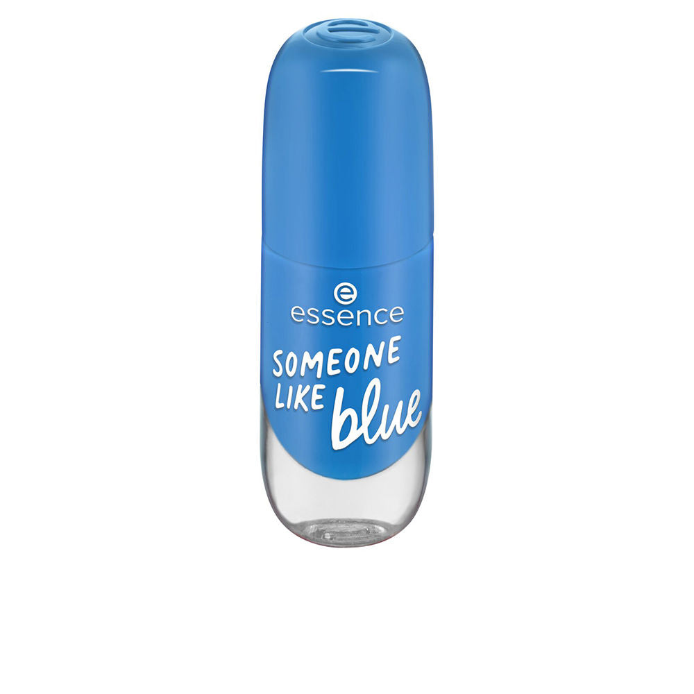 8 ml deep blue gel-effect nail polish with wide double-touch brush