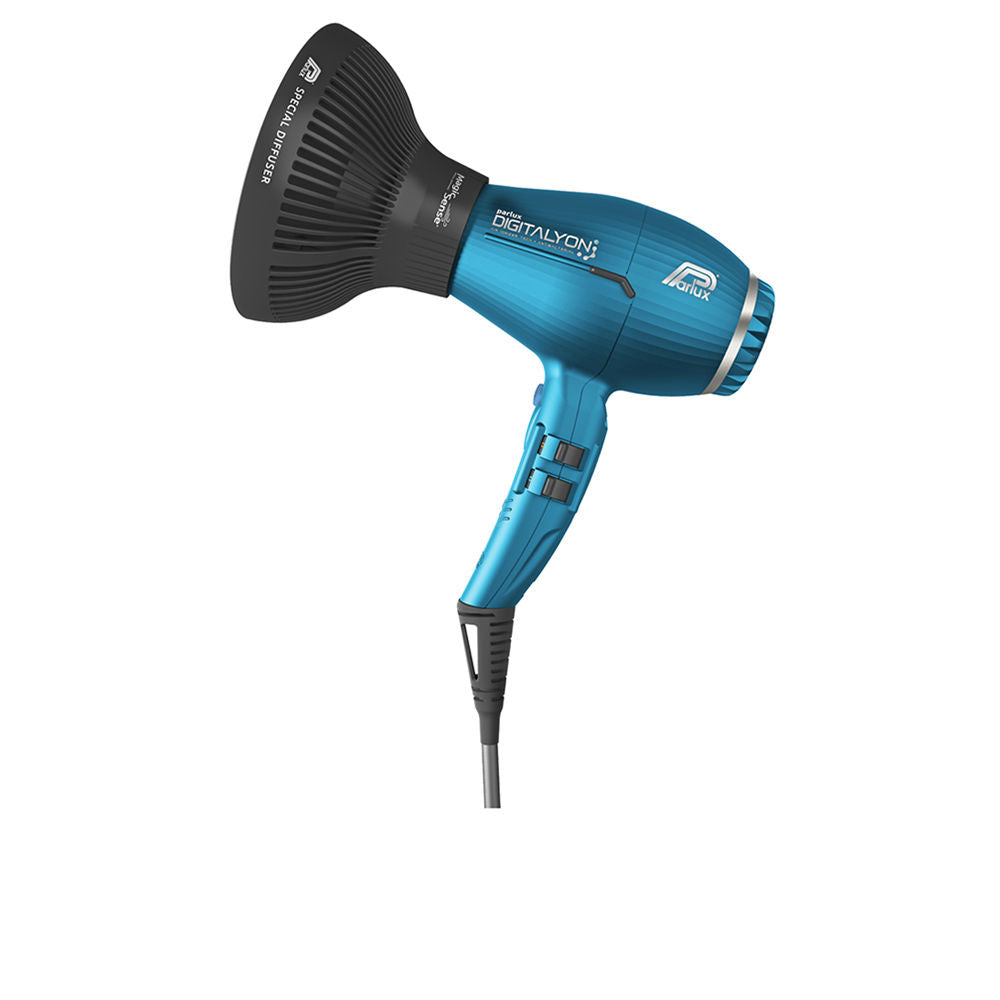 Blue professional Digitalyon hair dryer, ceramic‑ionic, with slim concentrator nozzle