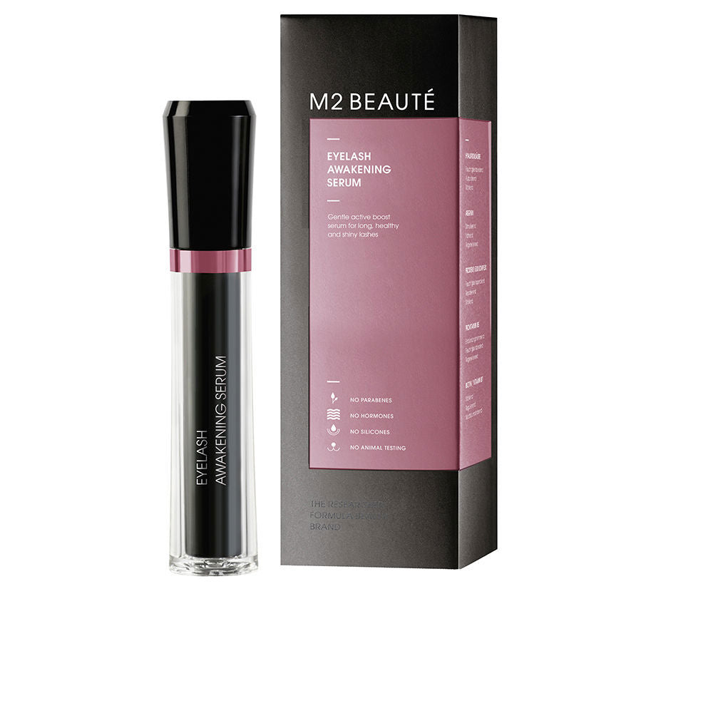 Slim 4 ml eyelash serum vial with applicator, peptide and hyaluronic formula