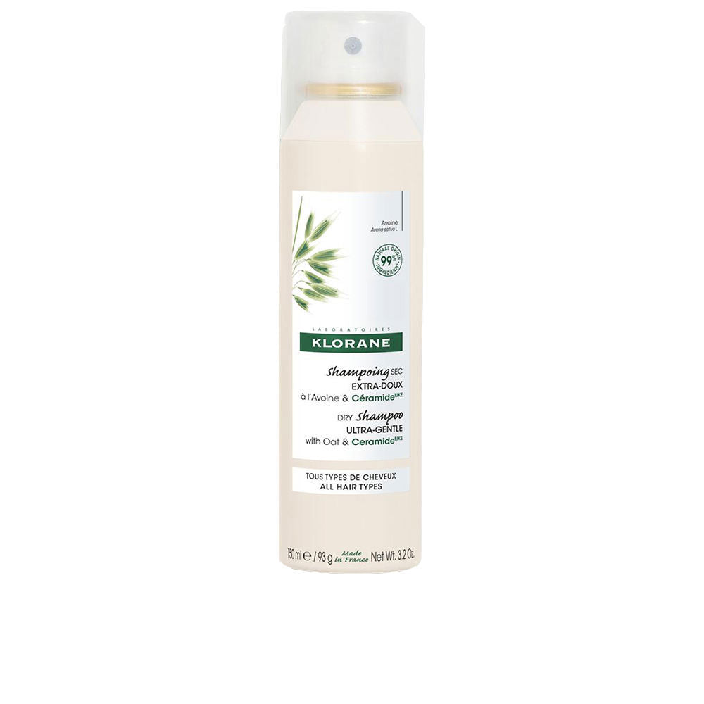 150 ml aerosol dry shampoo with oat oil, travel-friendly spray can