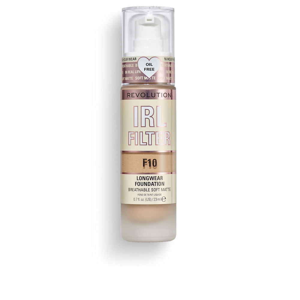23 ml matte liquid foundation bottle, oil-free niacinamide formula, F10 shade