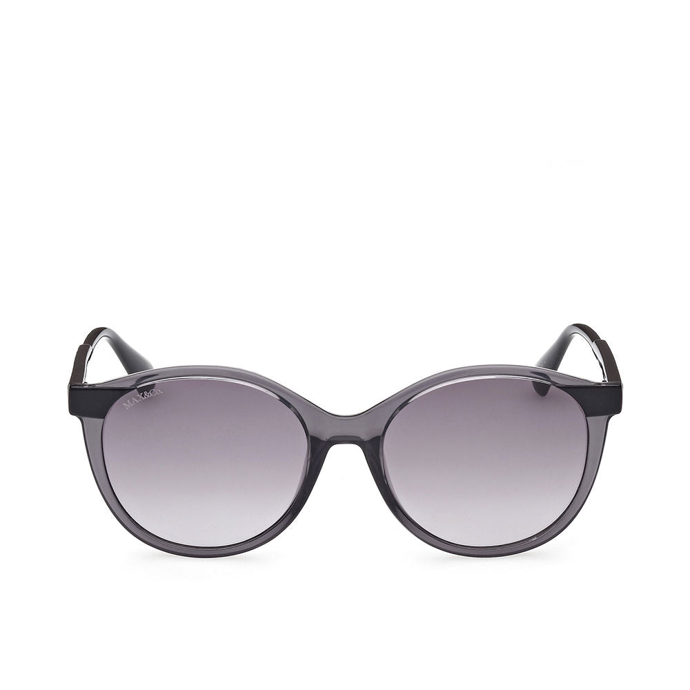 Grey round injected-frame sunglasses with smoke-gradient lenses, 55 mm lenses