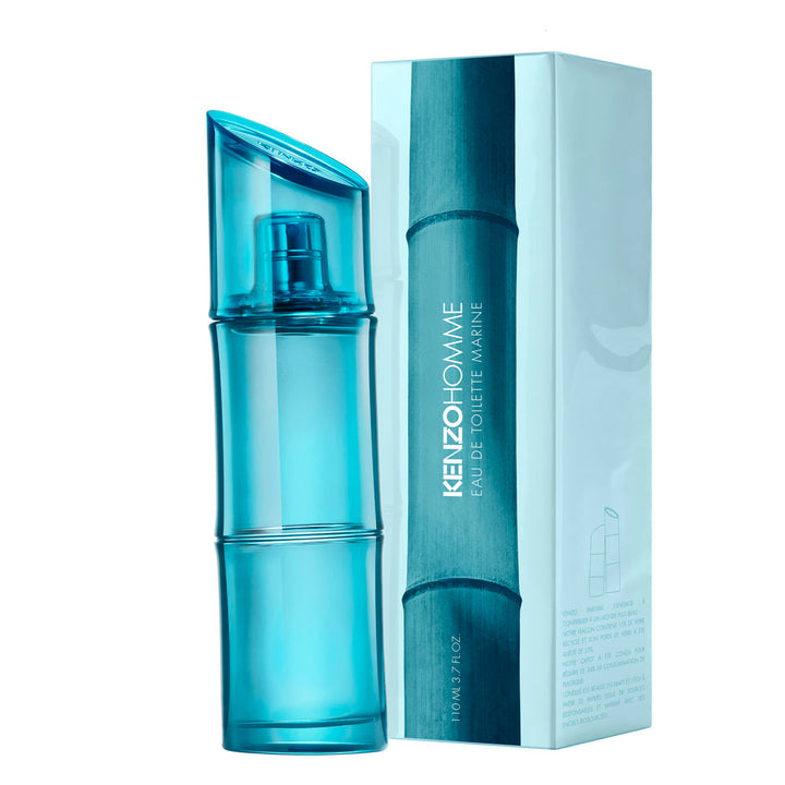 Translucent blue-green 60 ml spray bottle; marine, woody men&