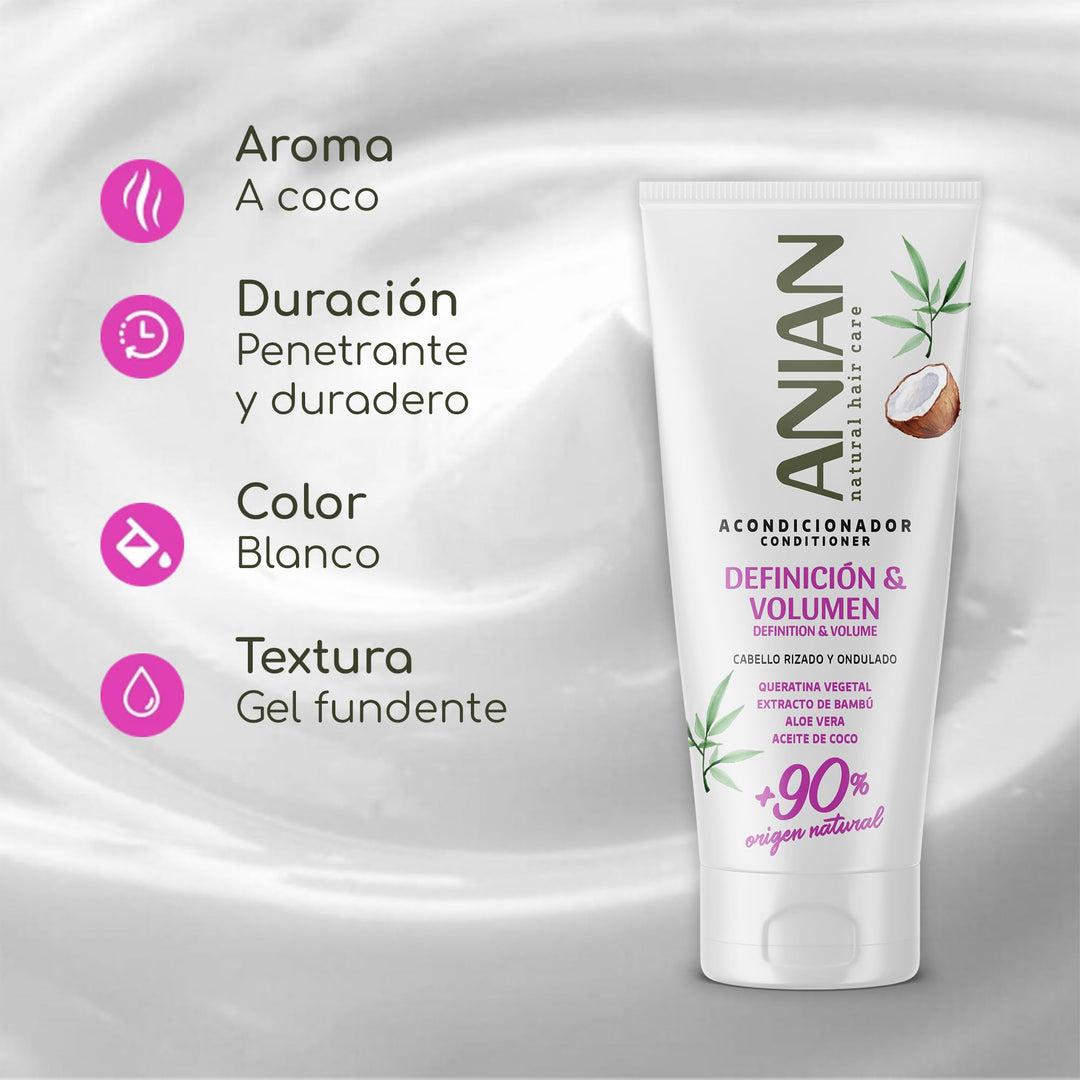 250 ml tube of cream conditioner for curly and wavy hair, vegetal keratin formula