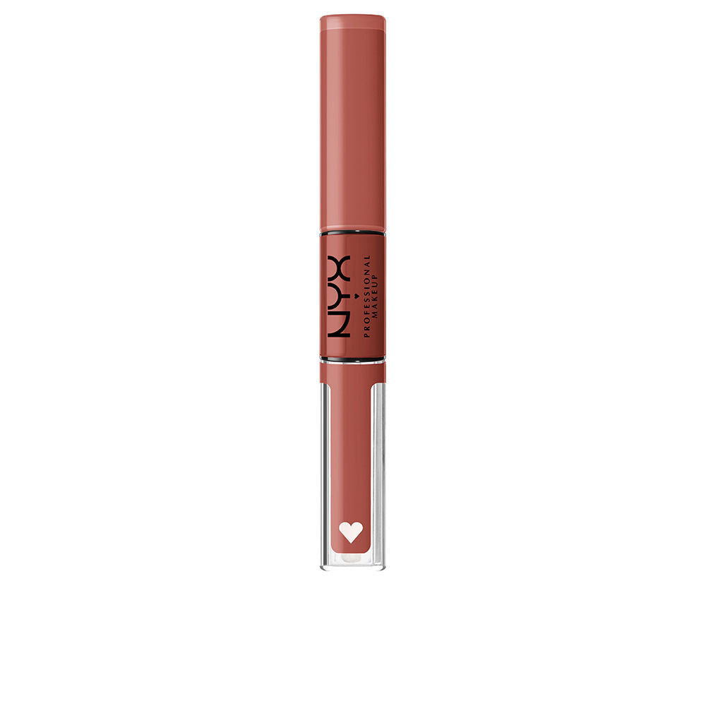 Sleek brown high‑pigment lip gloss tube, 3.4 ml, glossy finish