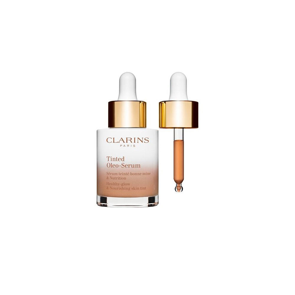 30 ml tinted oil‑serum bottle with light beige tint, Unisex skin tint