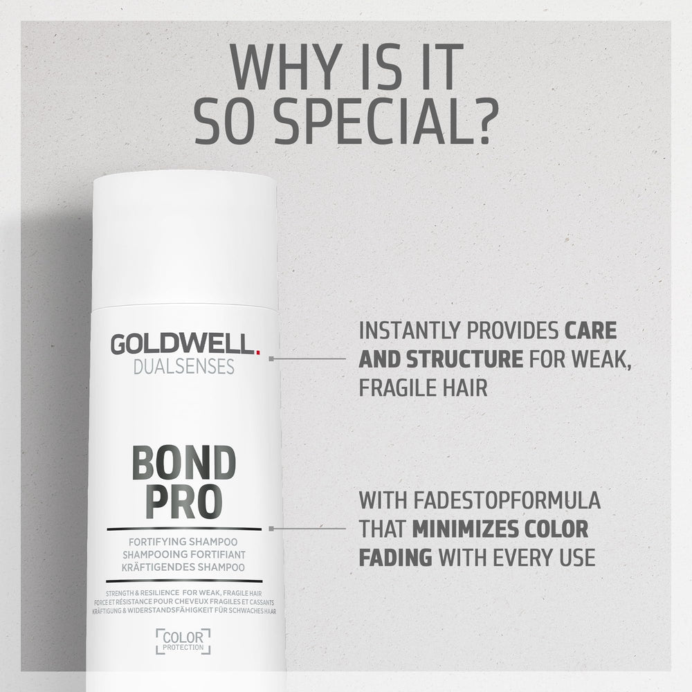 Tall 1000 ml professional bottle of bond-repair fortifying shampoo, white label