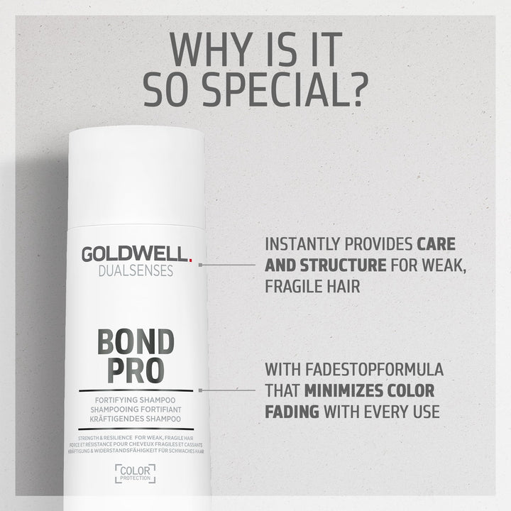 Tall 1000 ml professional bottle of bond-repair fortifying shampoo, white label