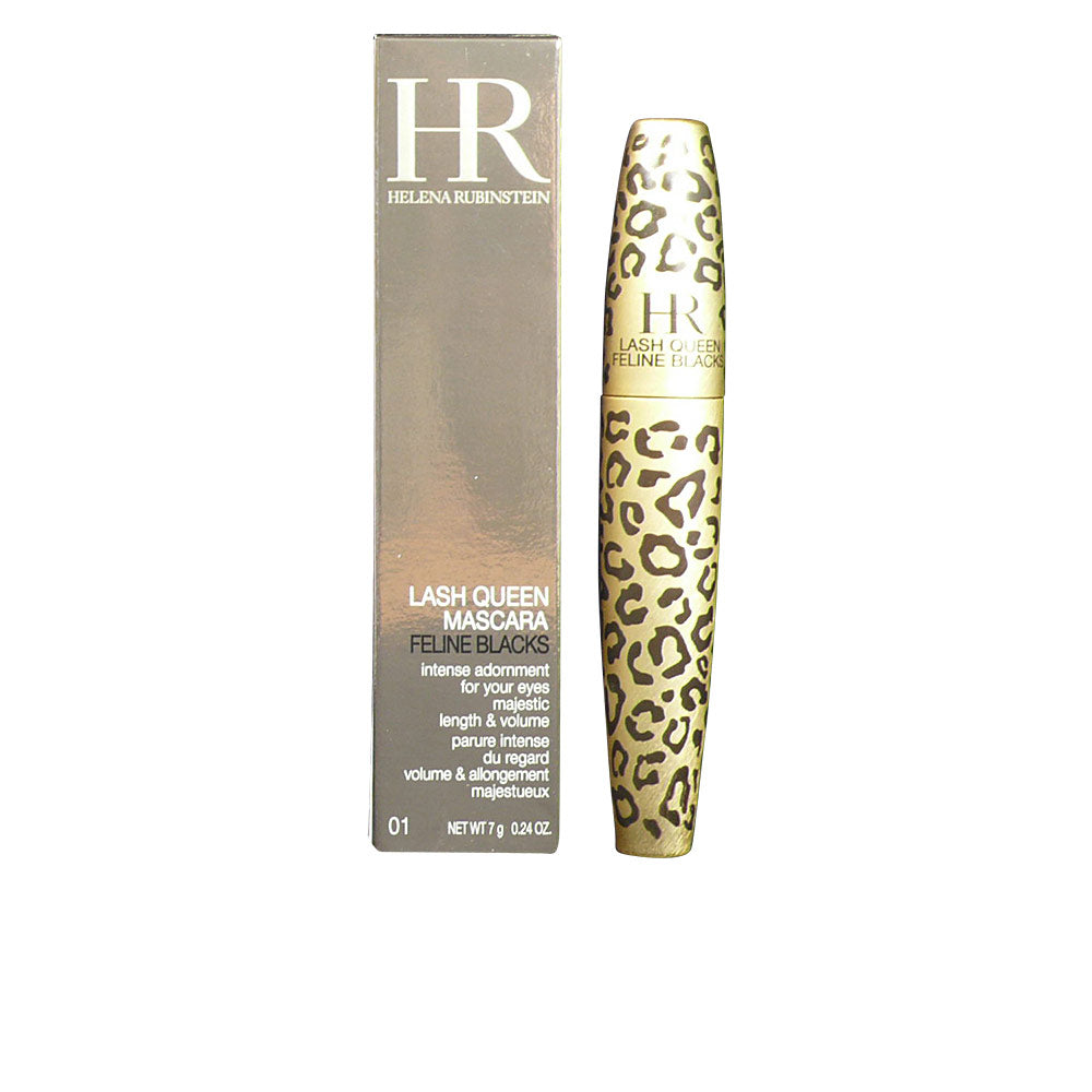 Metallic leopard-pattern mascara tube and volumising brush, 7 ml, shade 01