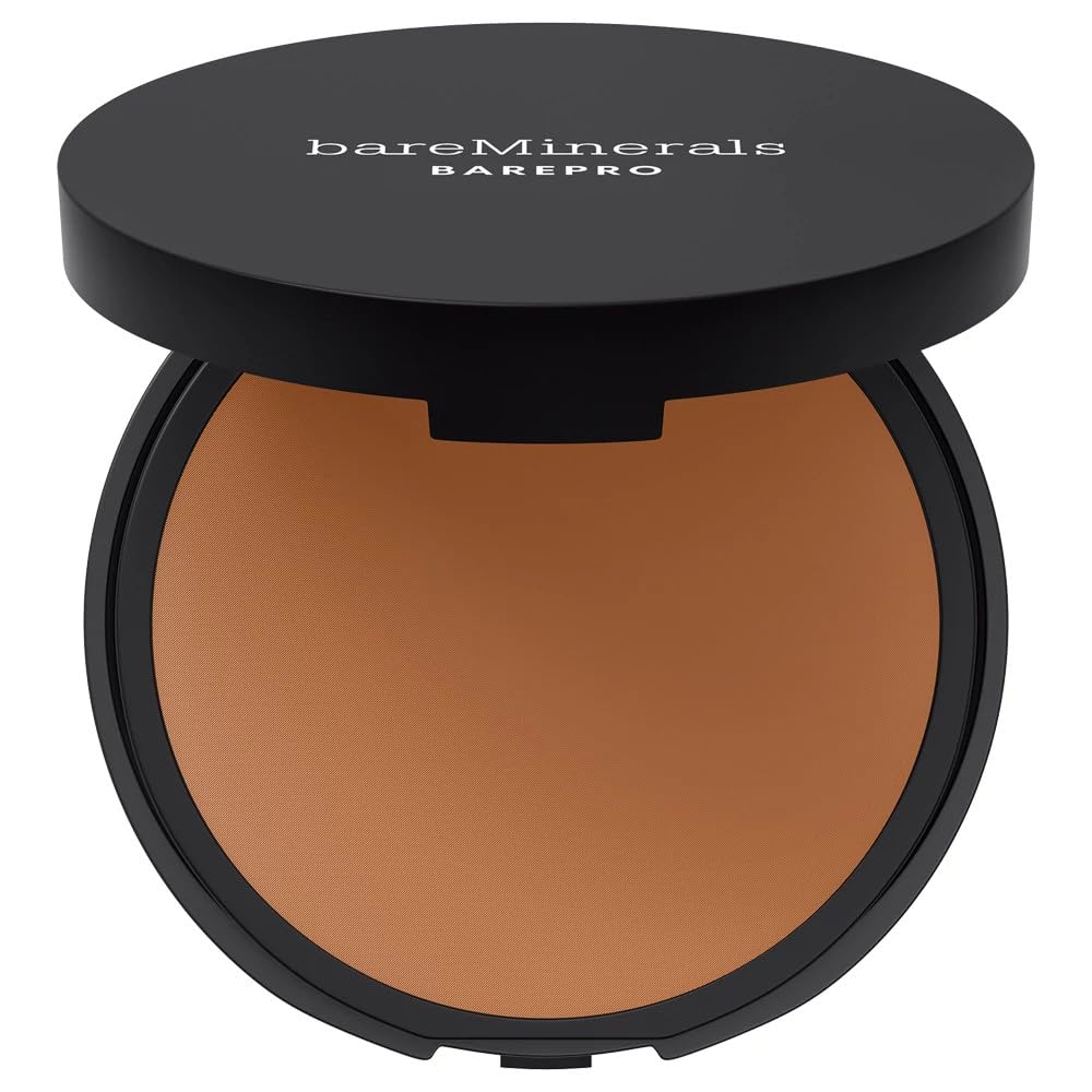 Compact mineral matte powder foundation, deep shade, 8 g pan visible