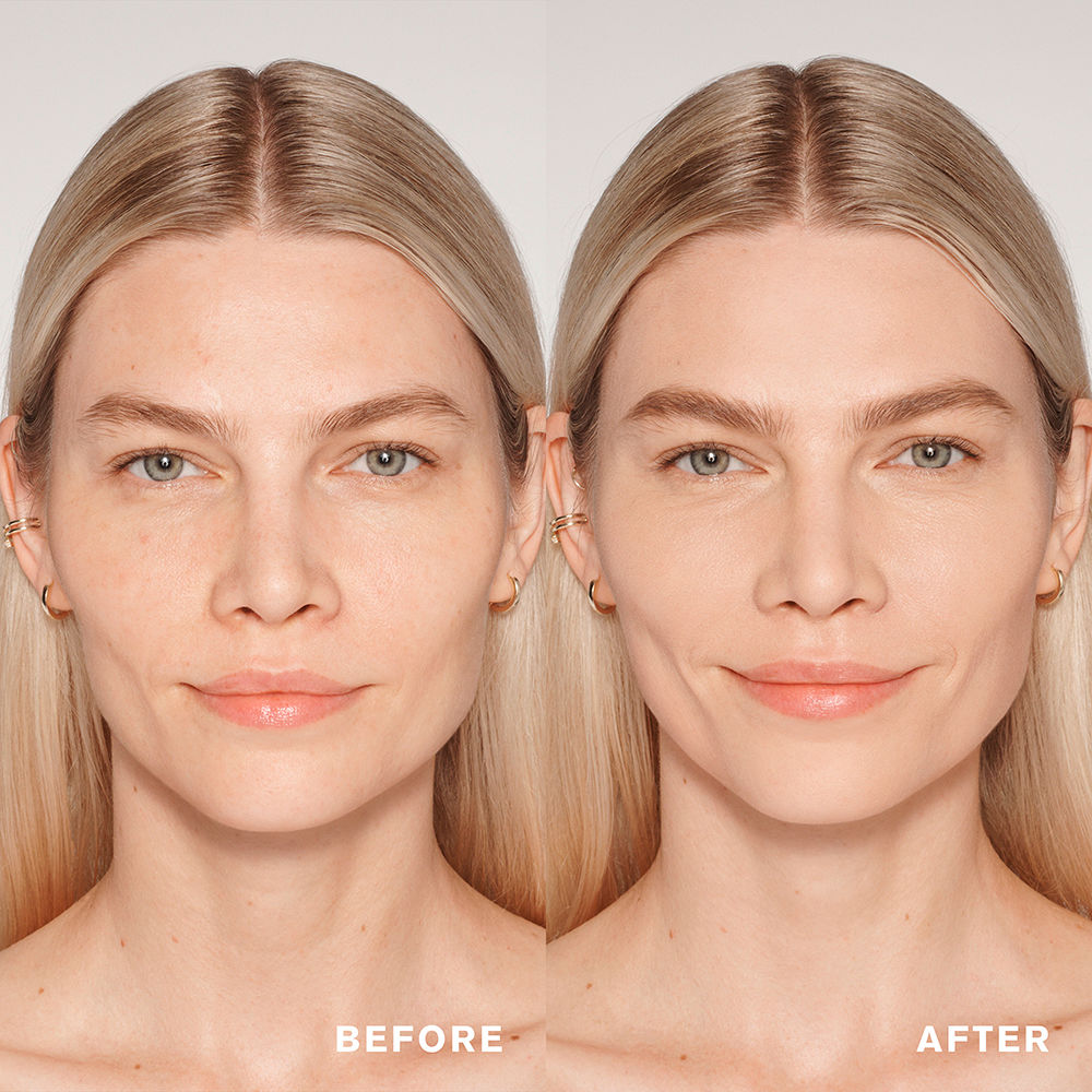 30 ml tinted SPF20 serum foundation in light shade, dewy natural finish