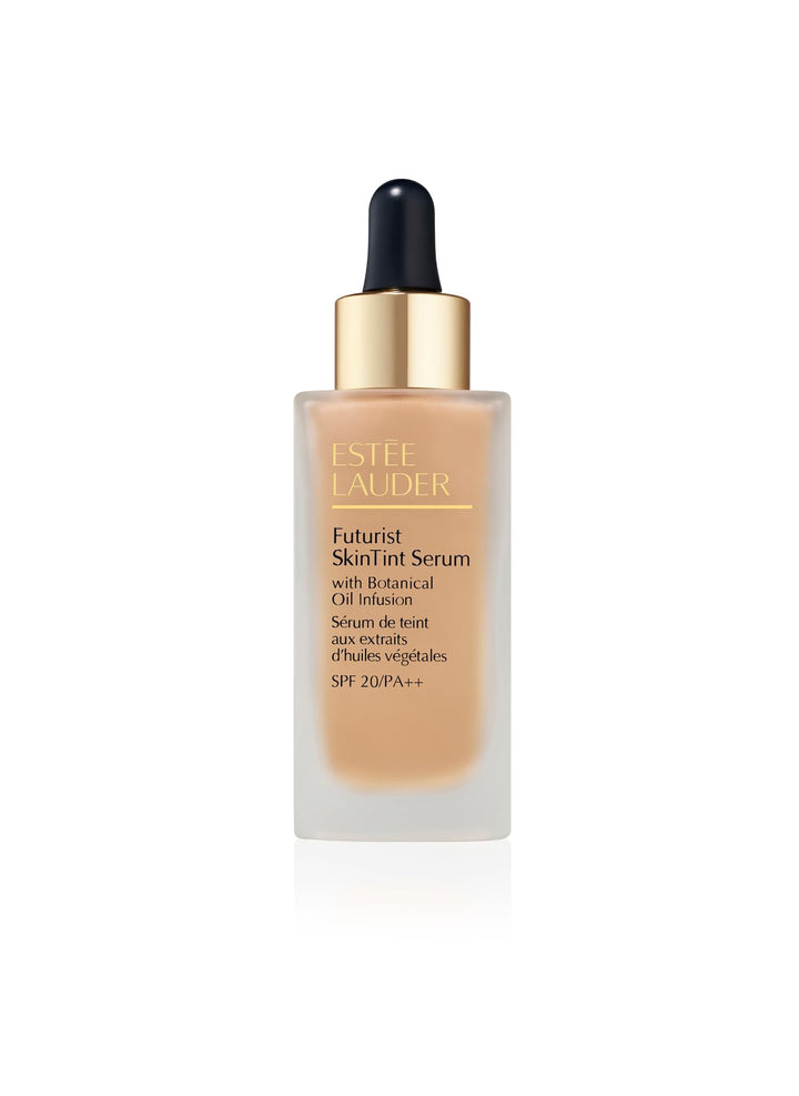 30 ml tinted sunscreen serum in Desert Beige, pump bottle, SPF 20