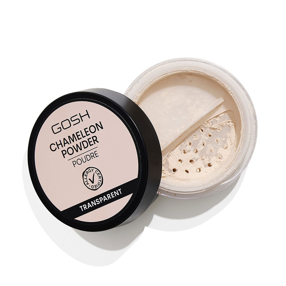 Compact jar of translucent loose powder, 8 g, mattifying finish, Unisex