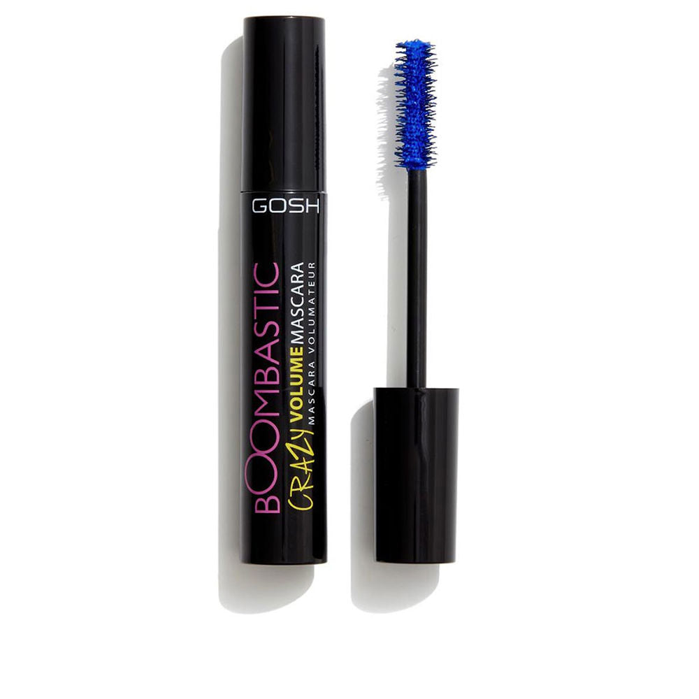 Blue volumising mascara tube with hourglass brush, 13 ml, Unisex