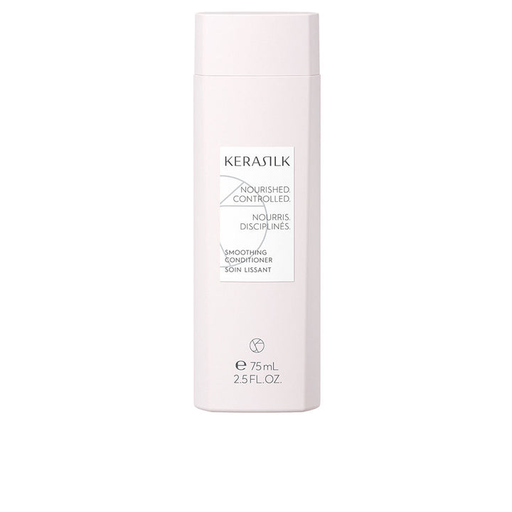 75 ml white conditioner bottle, biomimetic silk and shea label, recyclable pack