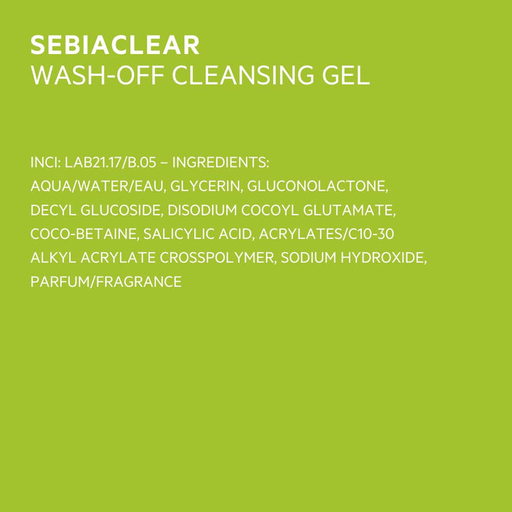 Clear mattifying gel cleanser pump, 400 ml, soap-free formula for oily skin