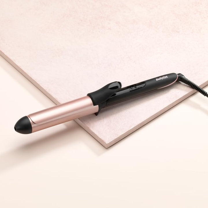 32 mm nanquartz curling tong with rose-quartz ceramic barrel, Unisex styling tool