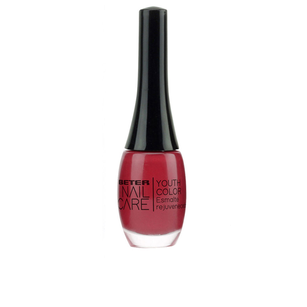 11 ml silky red nail polish bottle with brush, high‑gloss finish, vegan