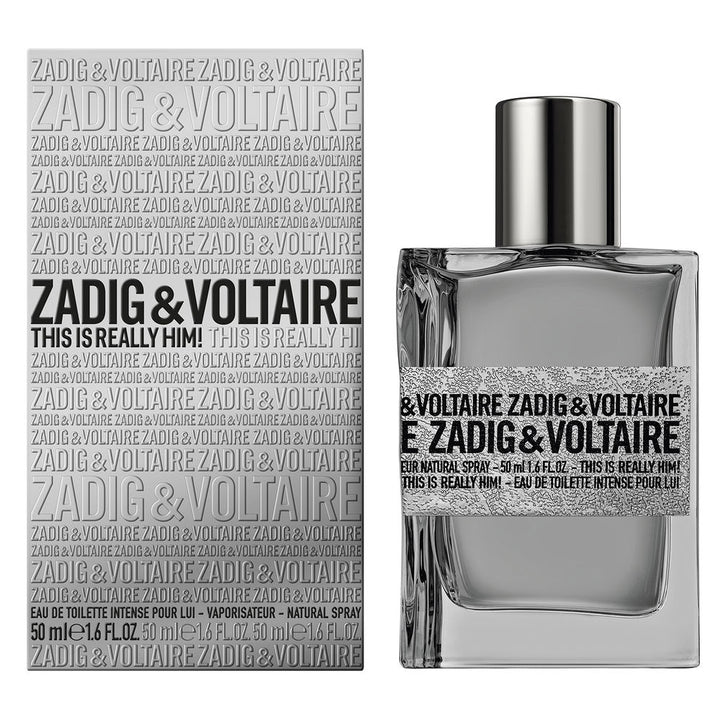 50 ml silver-toned eau de parfum bottle, woody-oriental fragrance for Man