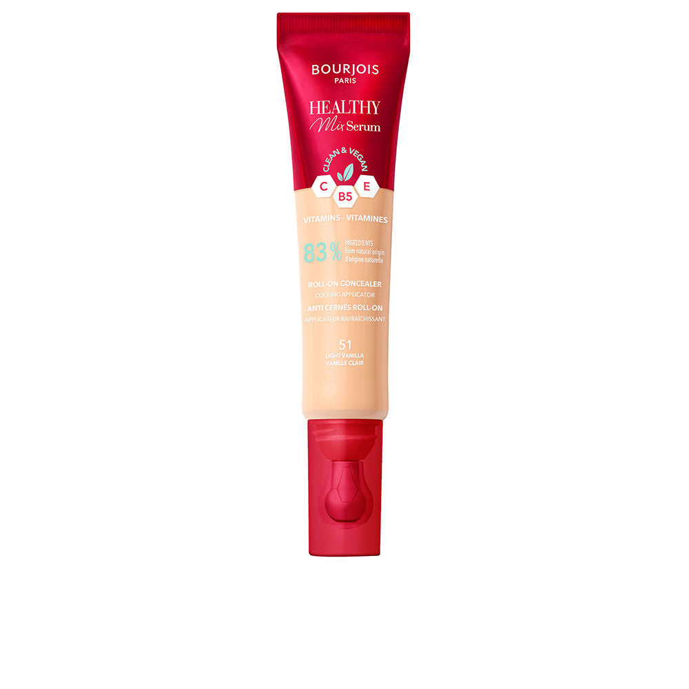 Compact roll‑on concealer stick, 11 ml, light vanilla shade, portable applicator