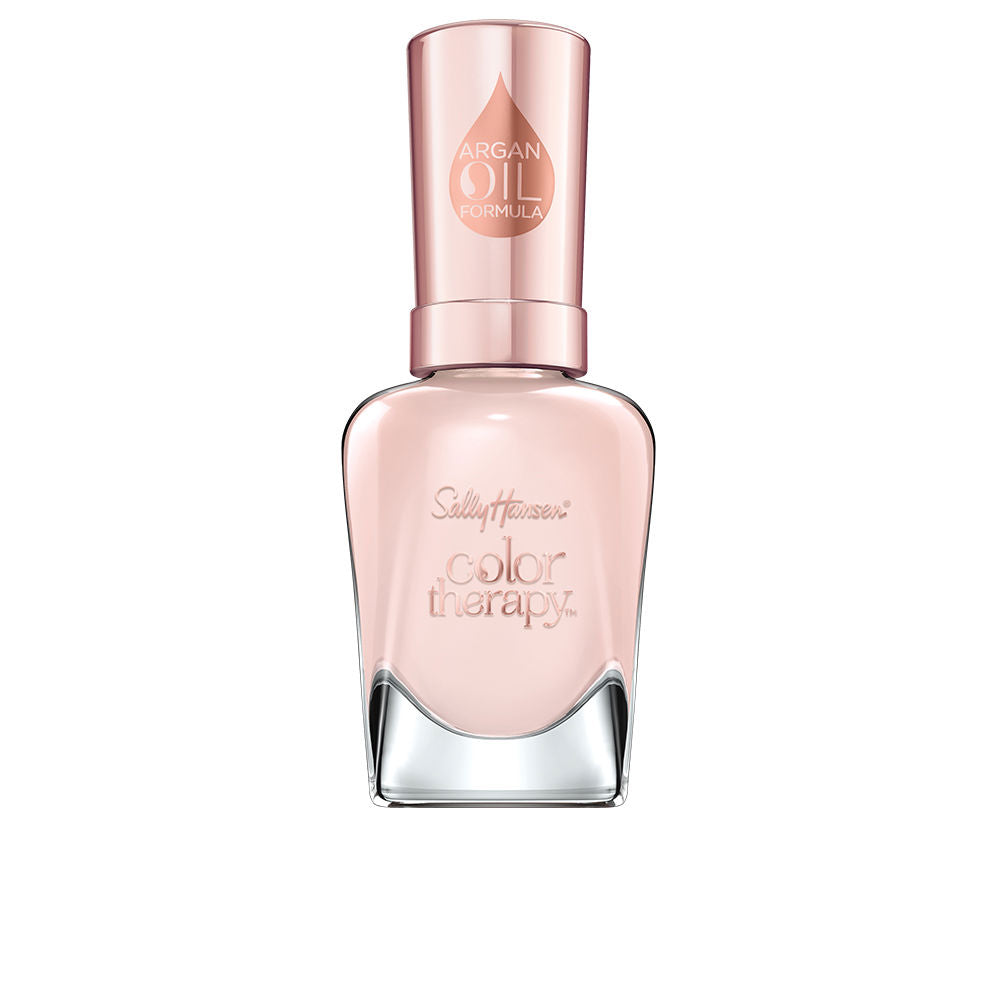 Small bottle of sheer pink nail polish with argan oil, 14.7 ml