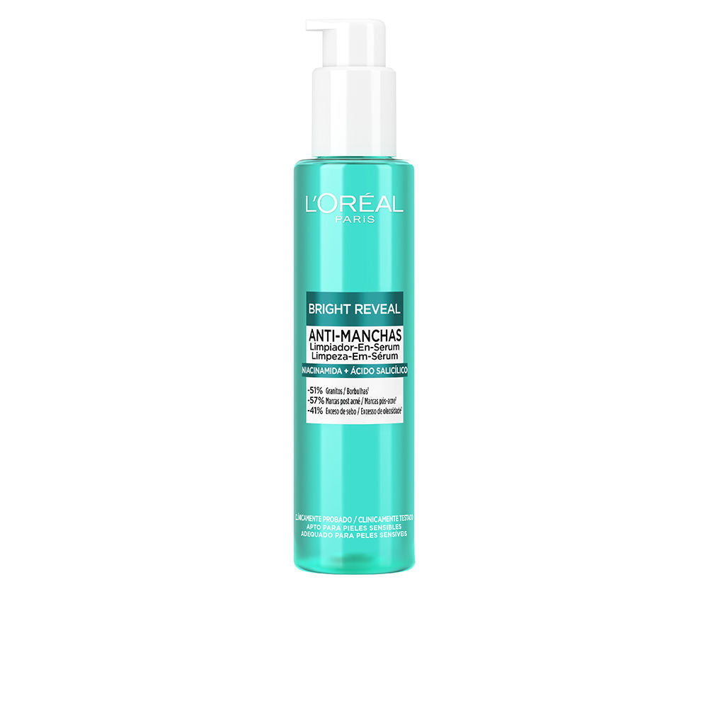 L'Oréal Paris Bright Reveal Niacinamide Cleanser bottle on neutral background