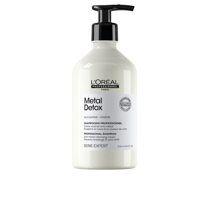 500 ml shampoo bottle of anti‑metal detox cleansing cream for colour‑treated hair