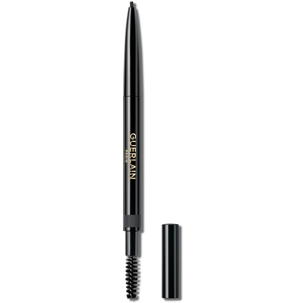 Slim retractable brow pencil with fine tip and spoolie, shade 05 Granite
