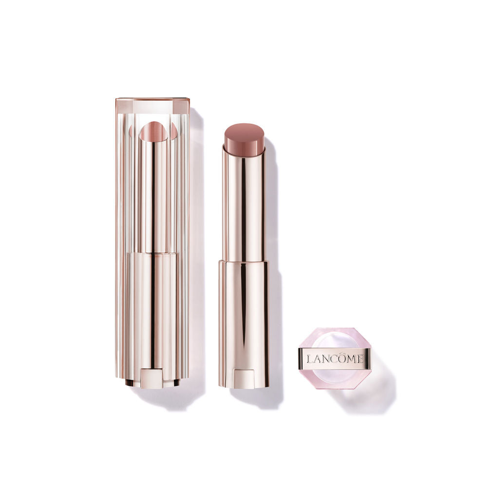 Sleek glossy lip balm tube, sheer rose-tinted balm, Unisex