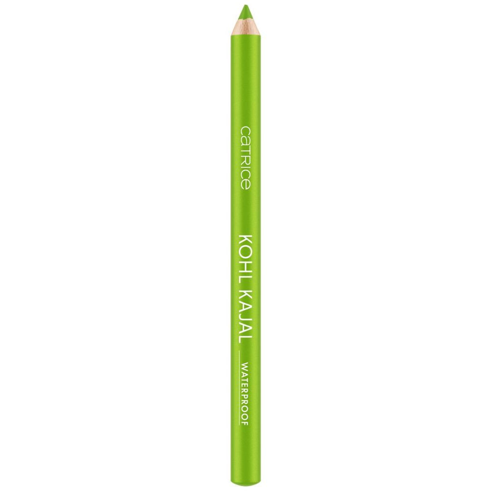 Wooden kohl pencil in vibrant lime green, waterproof eyeliner 0.78 g