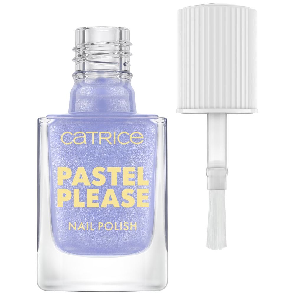 Small bottle of sheer pastel pink nail polish with subtle shimmer, 10.5 ml
