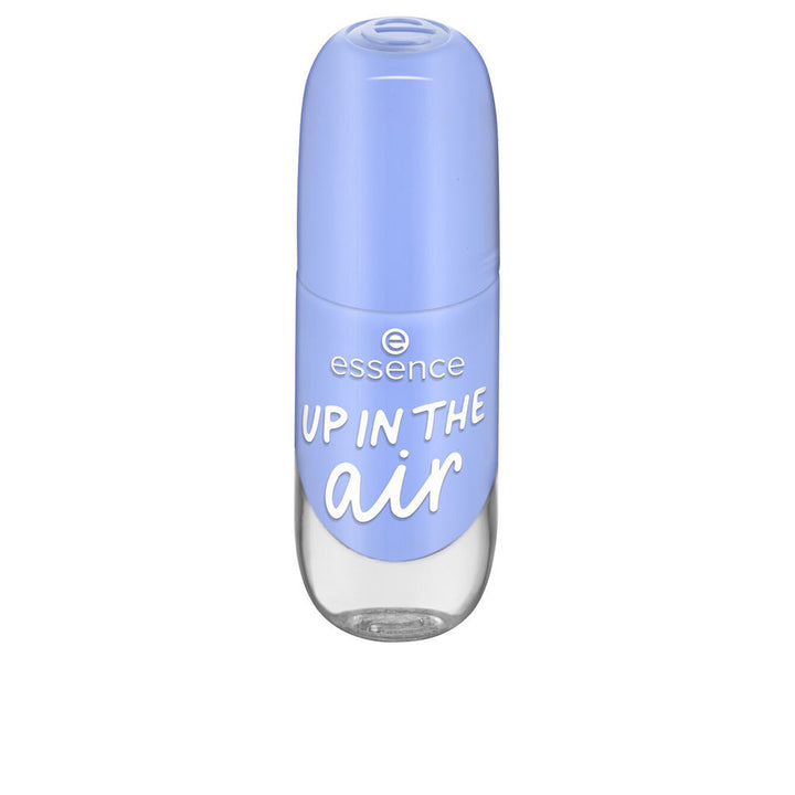 8 ml blue gel-finish nail polish bottle with wide double-touch brush