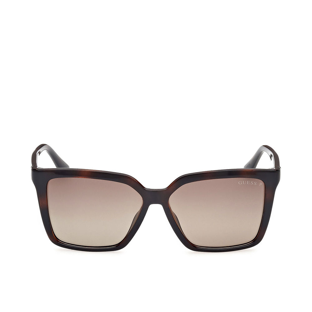 Guess Warm brown plastic square sunglasses with gradient lenses, thick frame and small logo on lens