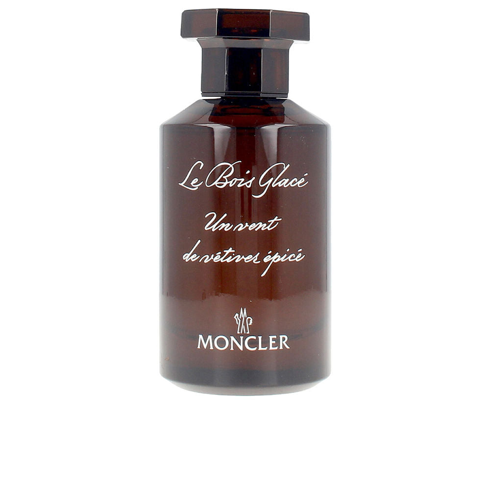 Apothecary-style 100 ml bottle of vetiver and spice eau de parfum, dark textured box