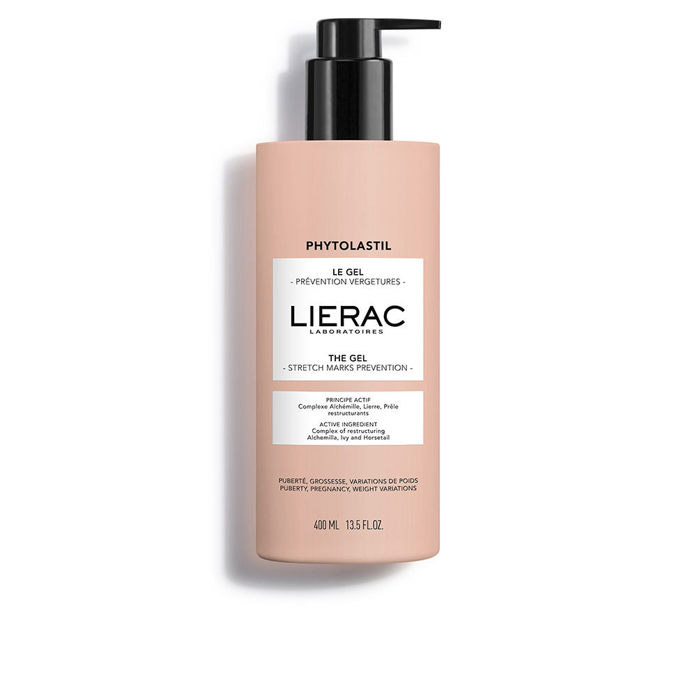 Clear 400 ml gel bottle for women, stretch-mark prevention, plant-extract formula