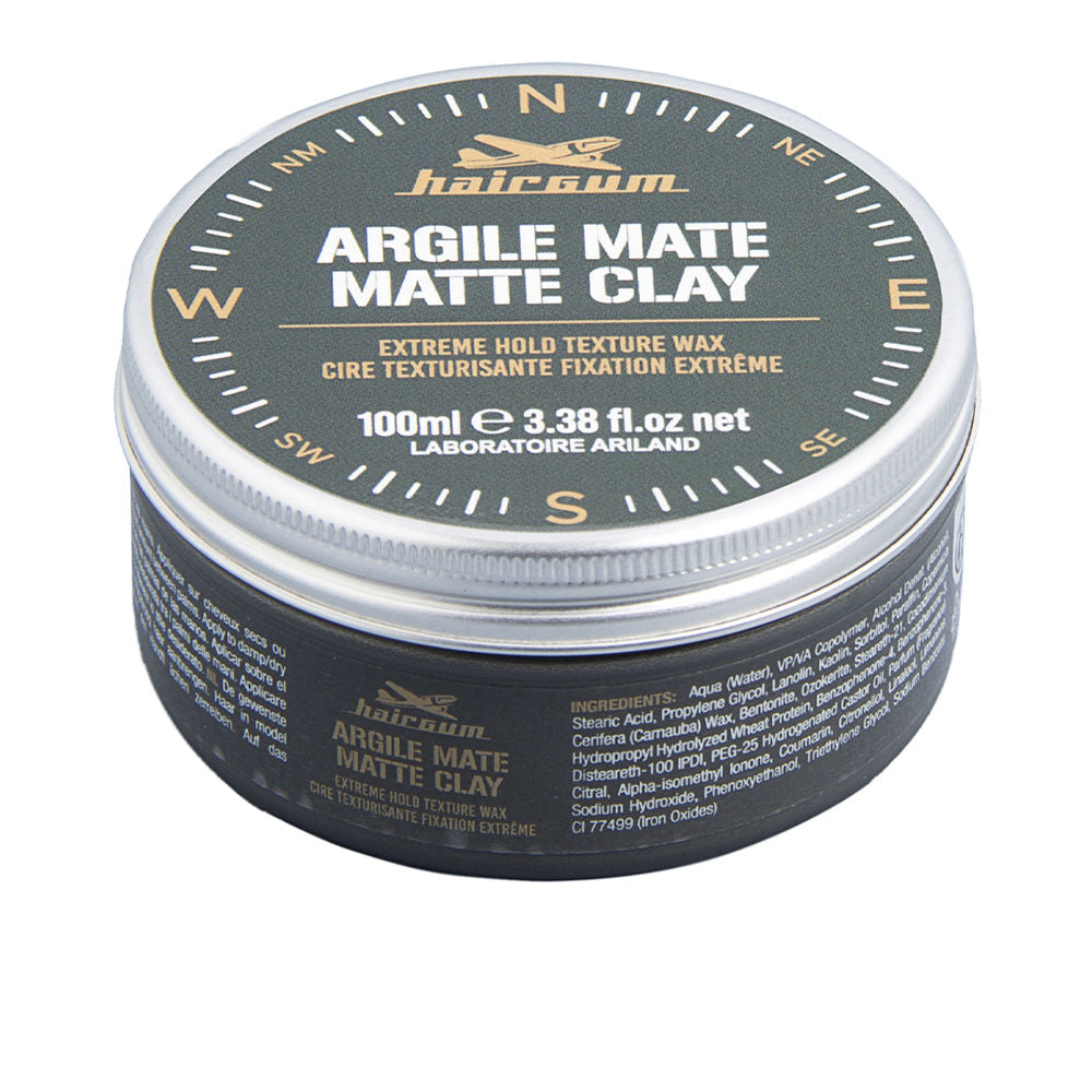 100 ml matte clay styling wax jar, creamy texture, extra-strong hold
