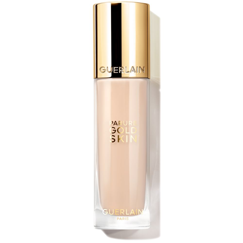 35 ml glass bottle of fluid foundation with pump, neutral beige shade