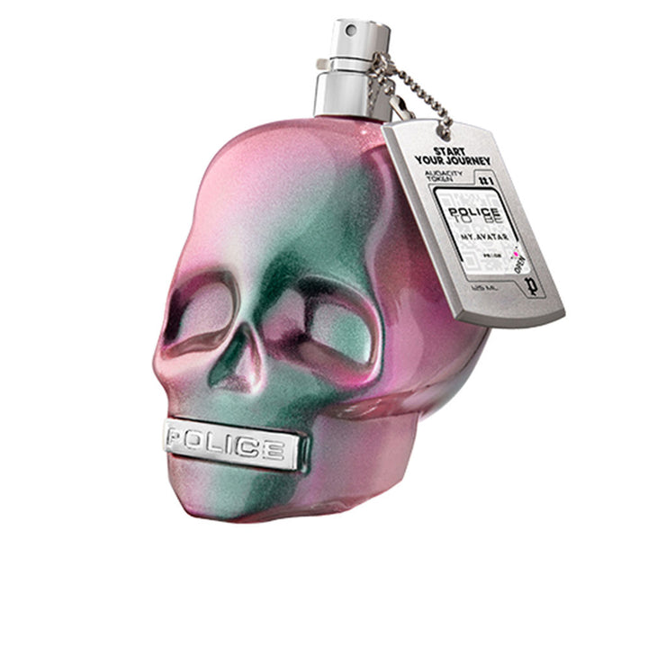 Glass 75 ml perfume bottle; mango, mandarin and floral notes, woody base